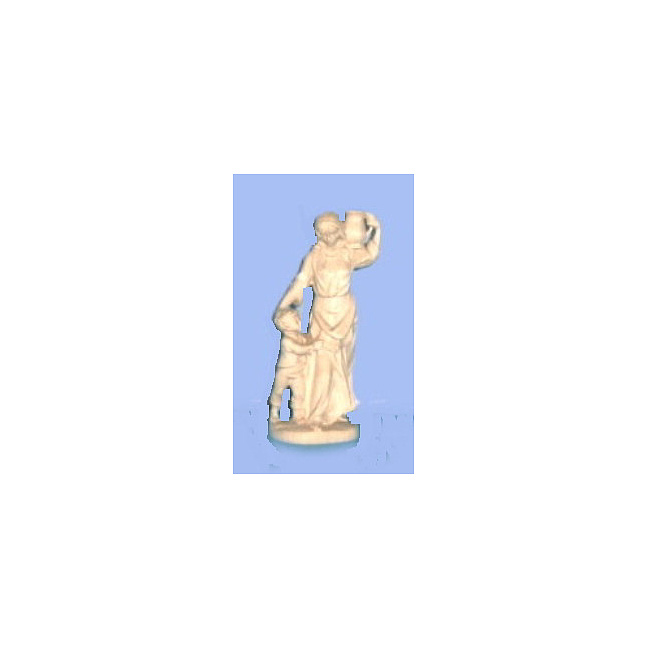 Weihnachtskrippe - Krippenfigur Hirtin mit Kind in 12cm natur