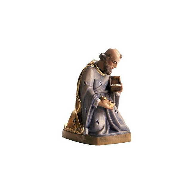Weihnachtskrippe - Krippenfigur K�nig knieend in 12cm color