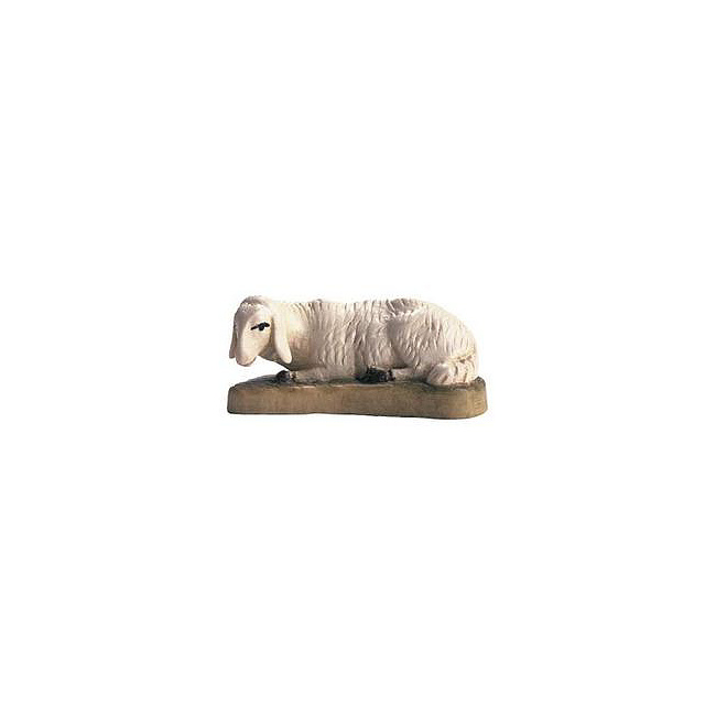 Weihnachtskrippe - Krippenfigur Schaf liegend in 12cm color