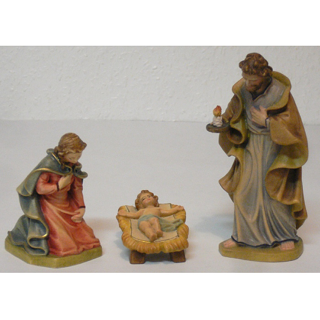 Weihnachtskrippe - Krippenfigur Heilige Familie in 12cm color
