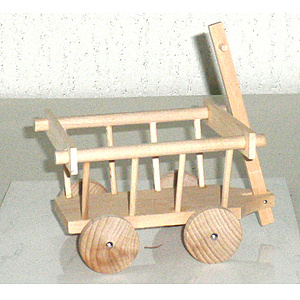 Weihnachtskrippe - Krippenzubehör Leiterwagen leer, ca. 6x5x3,5cm