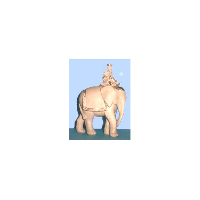 Georg Krippe - Elefant mit Page in natur mit Goldrand