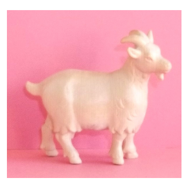 Georg-Krippe - Ziege in natur mit Goldrand