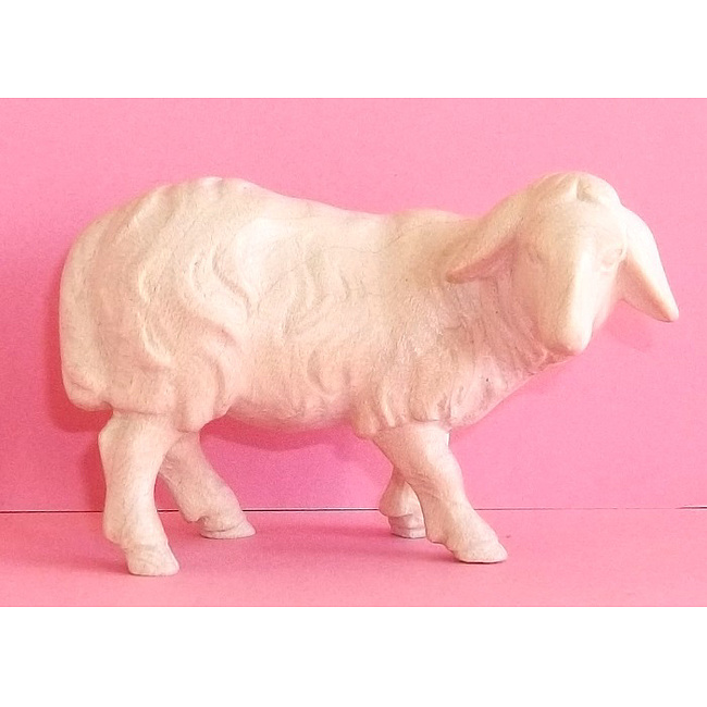 Georg Krippe - Schaf schauend in natur mit Goldrand