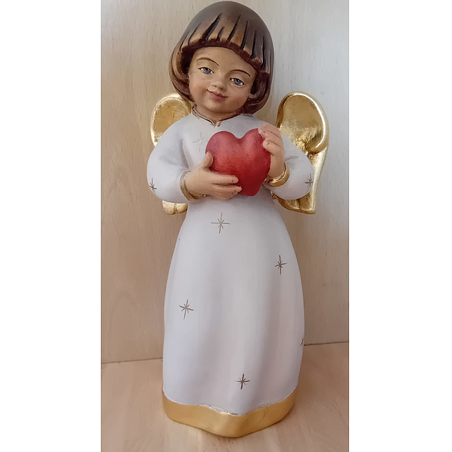 Engel mit Herz, color, 25cm