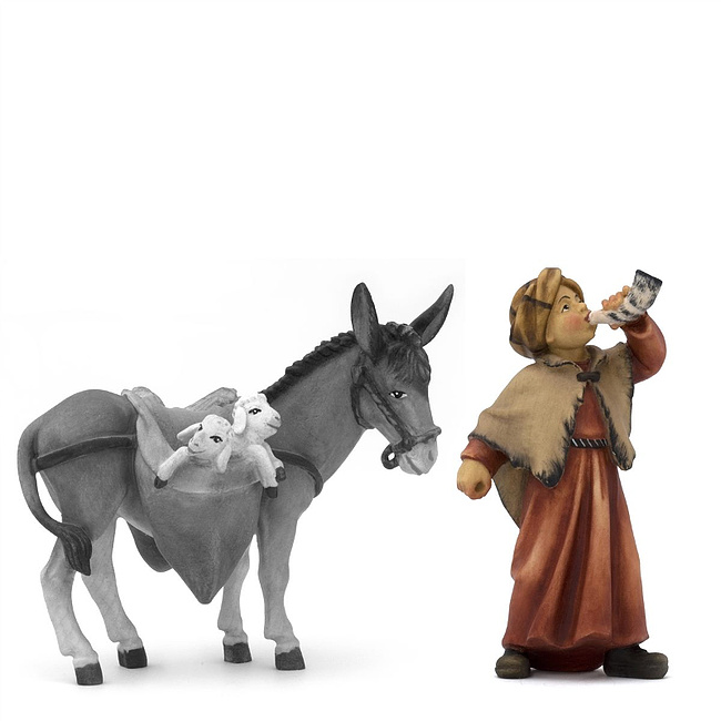 Bavaria Krippe - Eseltreiber in color