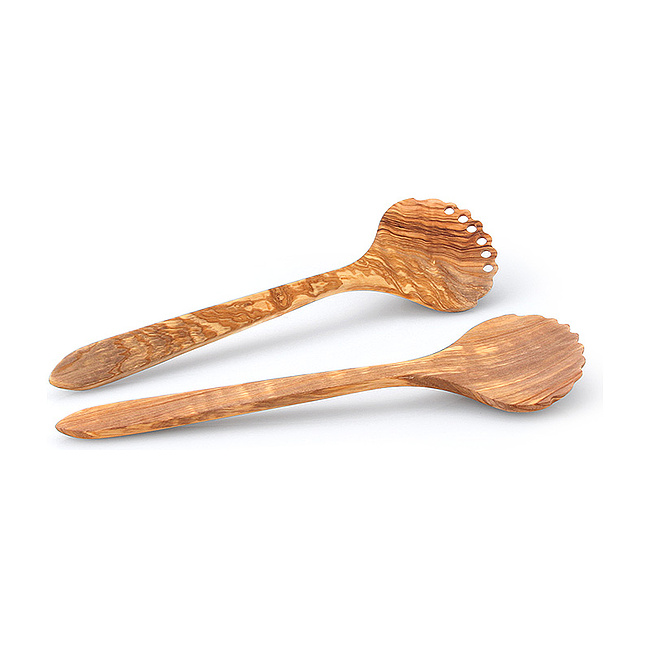 Salatbesteck Olivenholz No.1, 31,5 cm, ge�lt