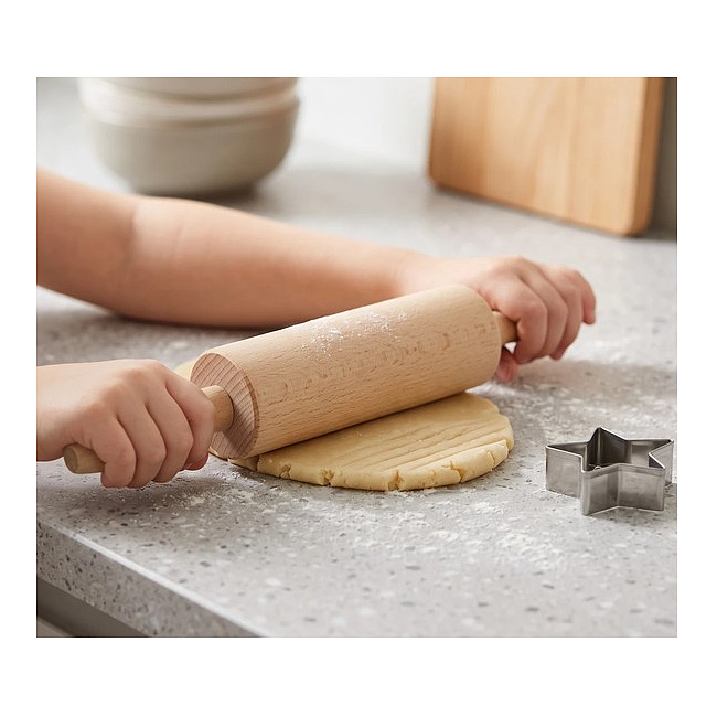 Kinderk�che - Kinder-Teigrolle aus Buchenholz mit Achse 26 cm