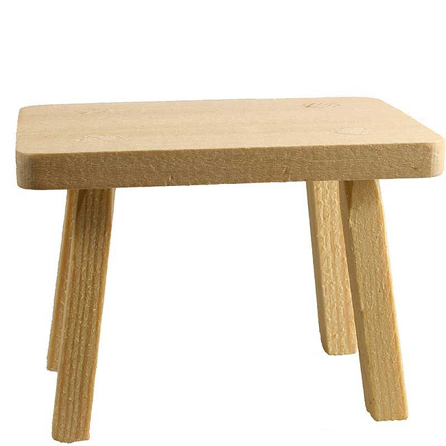 Weihnachtskrippe - Krippenzubeh�r Tisch ca. 6,6 cm x 4,3 cm x 3,9 cm
