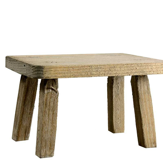 Weihnachtskrippe - Krippenzubeh�r Tisch gebeizt ca. 6,6 cm x 4,3 cm x 3,9 cm