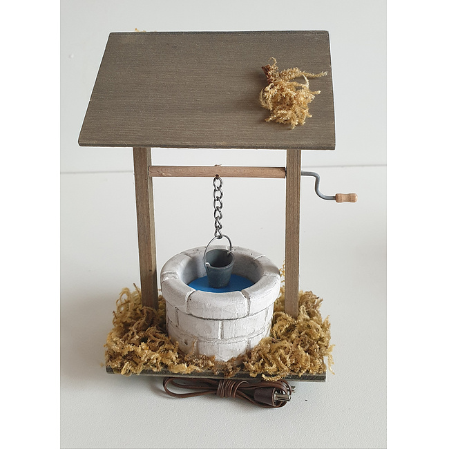 Weihnachtskrippe - Brunnen mit Beleuchtung