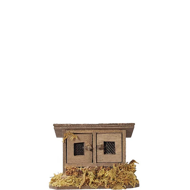 Weihnachtskrippe - Hasenstall 12cm