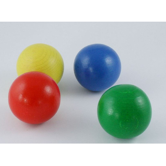 Kugelbahn Zubehr von Drewa - 4 bunte Kugeln, 45mm, passen nur fr die Bahn fr 1-Jhrige