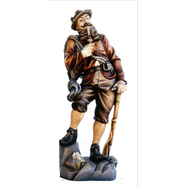 Bergsteiger - aus Ahornholz geschnitzte Figur