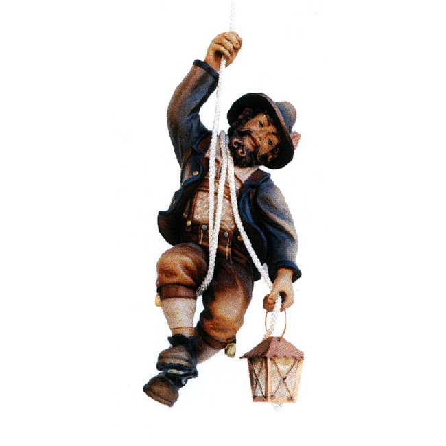 Abseiler - aus Ahornholz geschnitzte Figur