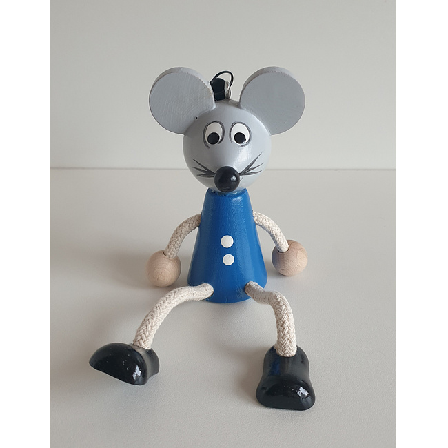 Schwingfigur - Maus blau