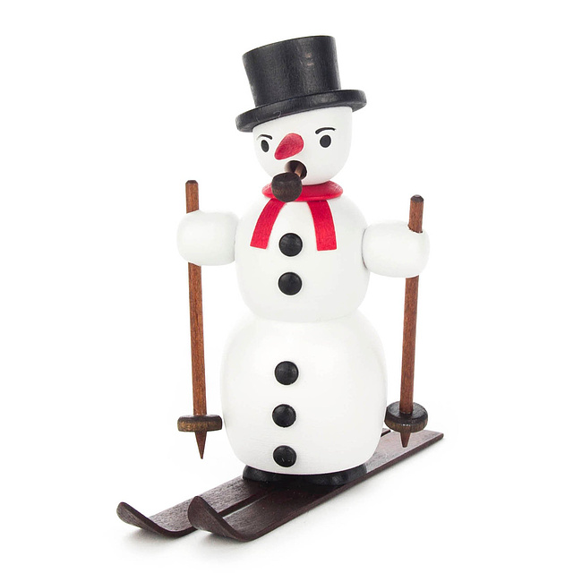 Ruchermann Schneemann auf Ski