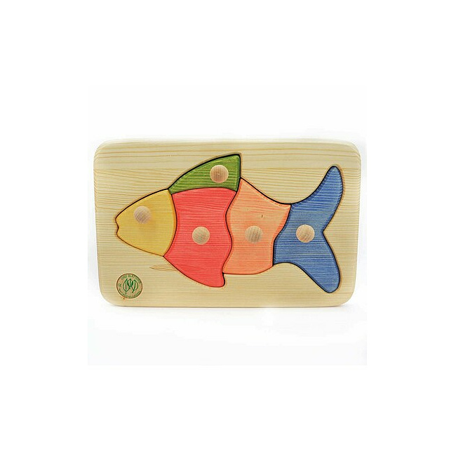 Massivholzpuzzle Fisch
