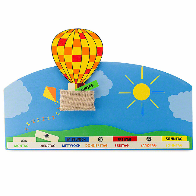 Ballonfahrt Wochenkalender 55x25x1cm