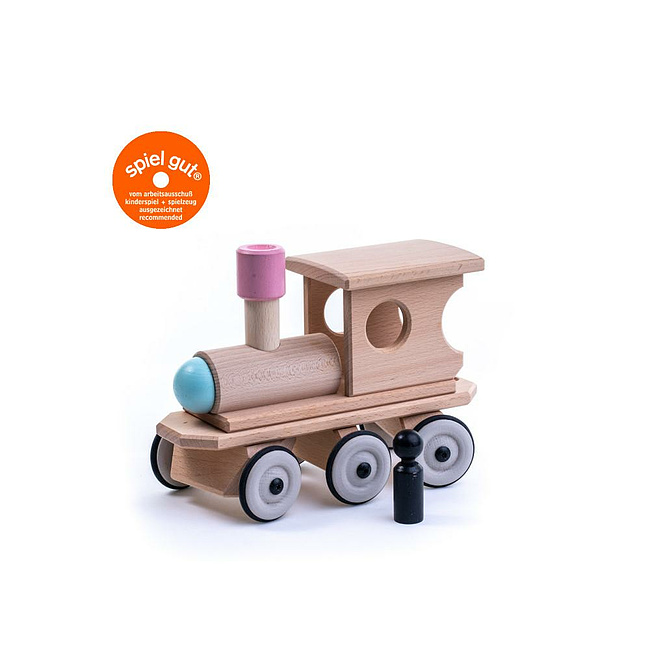 Holz Zug - Lokomotive farbig von Dynamiko