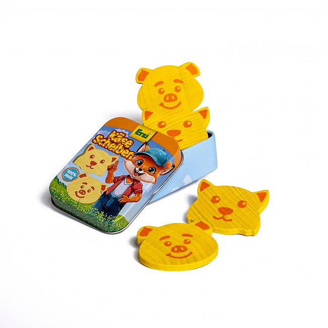 Kaufladen Zubeh�r - K�sescheiben in der Dose