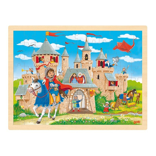 Einlegepuzzle Ritterburg, 40x30cm, ab 3 Jahren