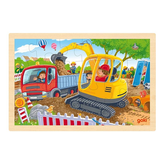 Einlegepuzzle Bagger ab 3 Jahren