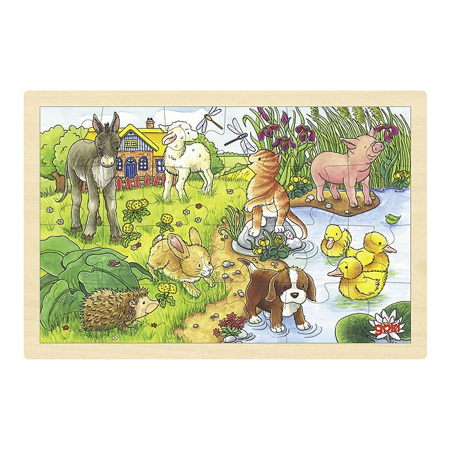 Einlegepuzzle Tierkinder II, ab 3 Jahren