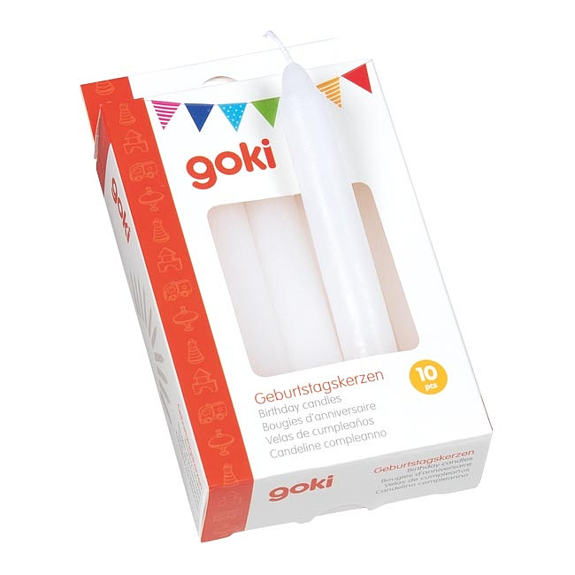 Geburtstagskerzen-Set, wei�, 10 teilig