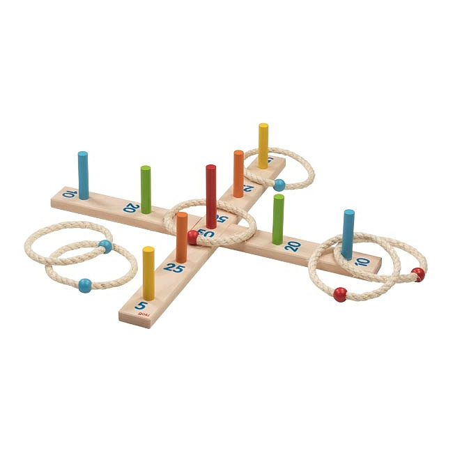 Ringwurfspiel mit 6 Sisalringen von Goki