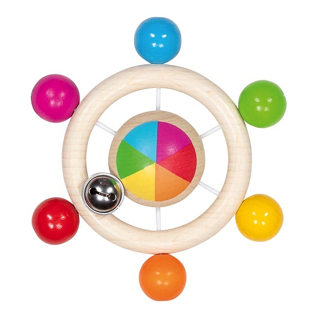 Babys Welt - Greifling Perlenkreisel Regenbogen