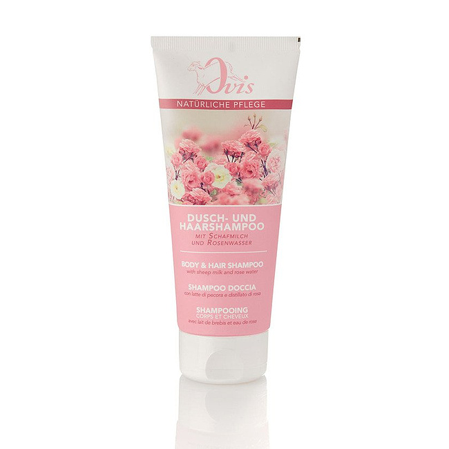 Ovis Dusch- und Haarshampoo mit Schafmilch und Rosenwasser, 200ml