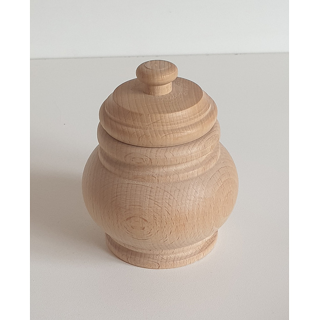 Gedrechselte Dose, ca. 12x9cm