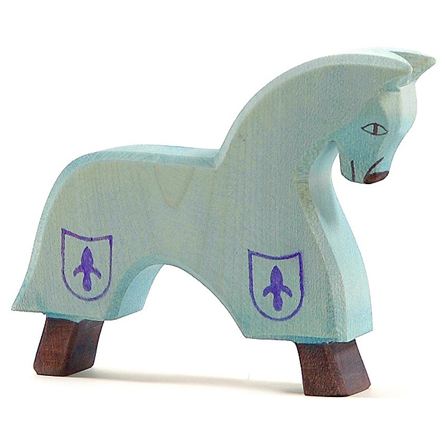 Ostheimer Figurenwelt - M�rchenfiguren und Rittertum - Turnierpferd blau