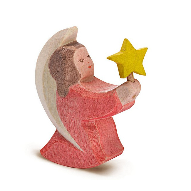 Ostheimer Weihnachtskrippe - Engelchen m. Stern rosa