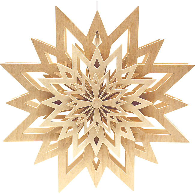 Fensterbild, beleuchtet, Stern