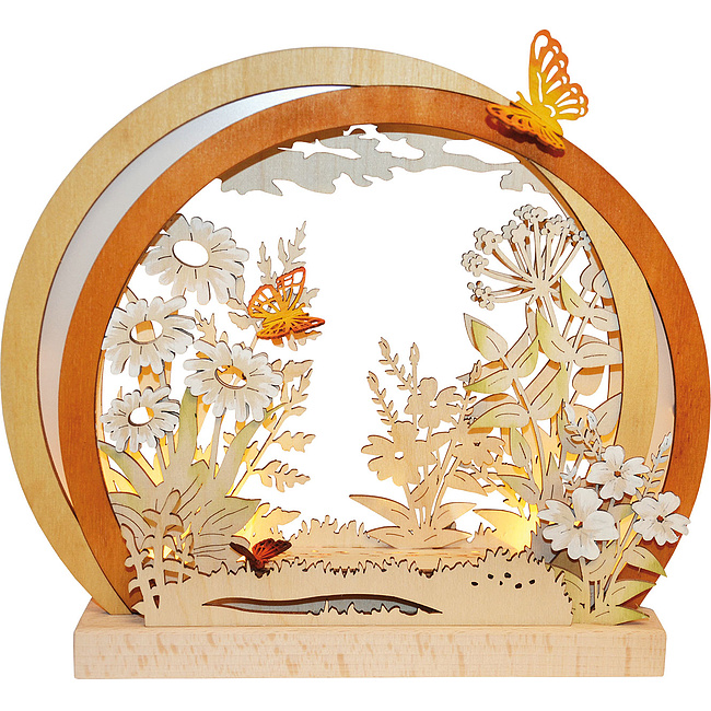 Romantikleuchte, Fr�hlingswiese, LED, runde Form