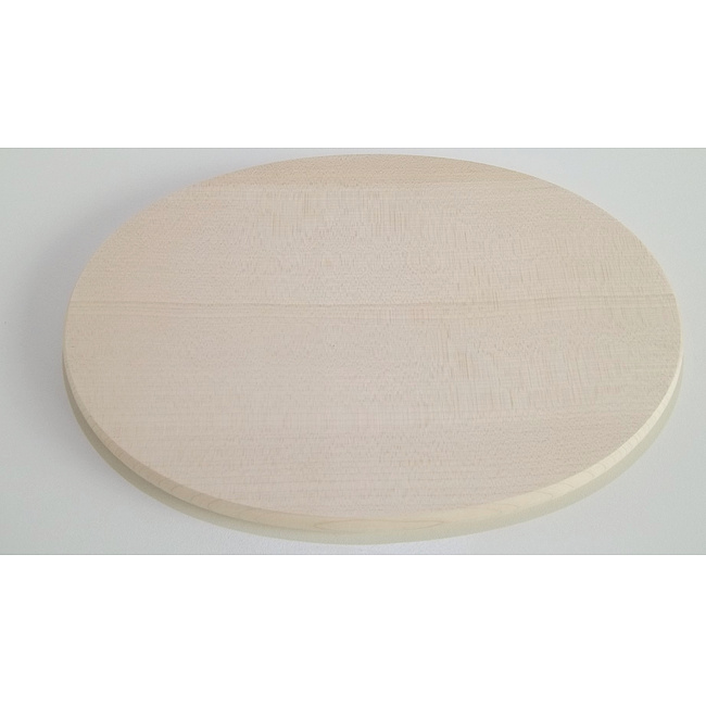 Schneidebrett aus Ahornholz, unbehandelt, oval ca. 25,5 x 17,5 x 2cm