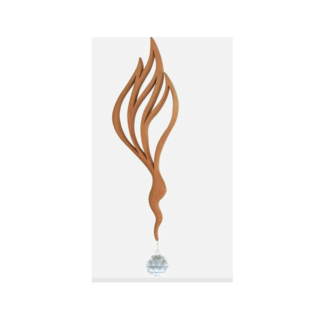 Wurzelkraft mit Kristall, H�he 23cm