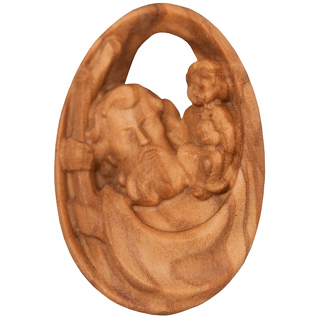 Handschmeichler Hl. Christophorus Olivenholz, 5cm