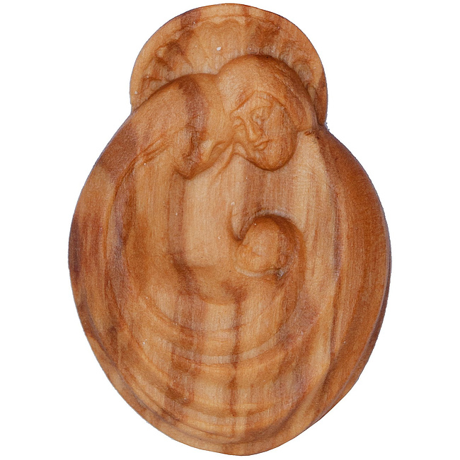Handschmeichler Hl. Familie Olivenholz, 4,5cm