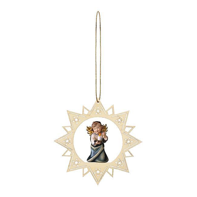 Herzengel mit Kerze Sternchen Stern ca. 12cm