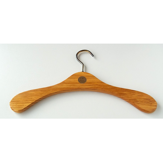 Garderobenbgel mit Messinghaken, Kiefernholz lackiert, ca. 45cm lang, 15mm stark