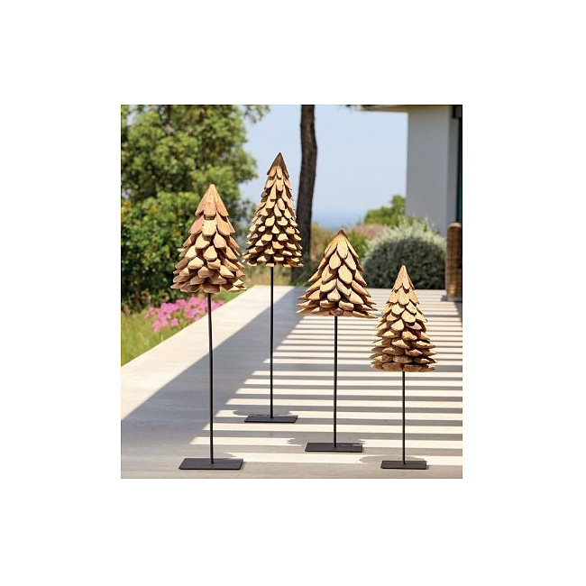 Baum Teak unfinish 70cm hoch, 25cm Durchmesser