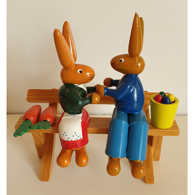 Hasenpaar ca. 12 x12cm