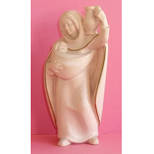 Georg Krippe - Wassertr�gerin mit Kind in natur mit Goldrand