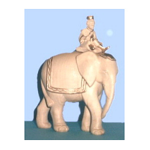 Georg Krippe - Elefant mit Page in natur mit Goldrand