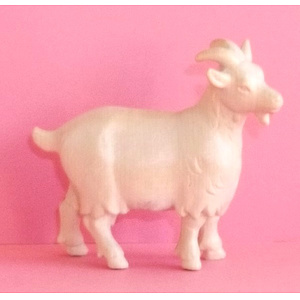 Georg-Krippe - Ziege in natur mit Goldrand