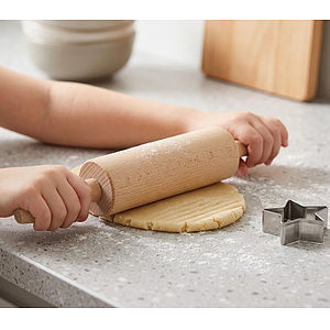 Kinderk�che - Kinder-Teigrolle aus Buchenholz mit Achse 26 cm