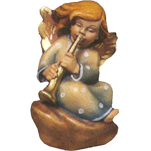 Georg Krippe - Gloriaengel in bunt bemalt